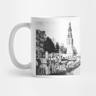 Canal in old Amsterdam. Mug